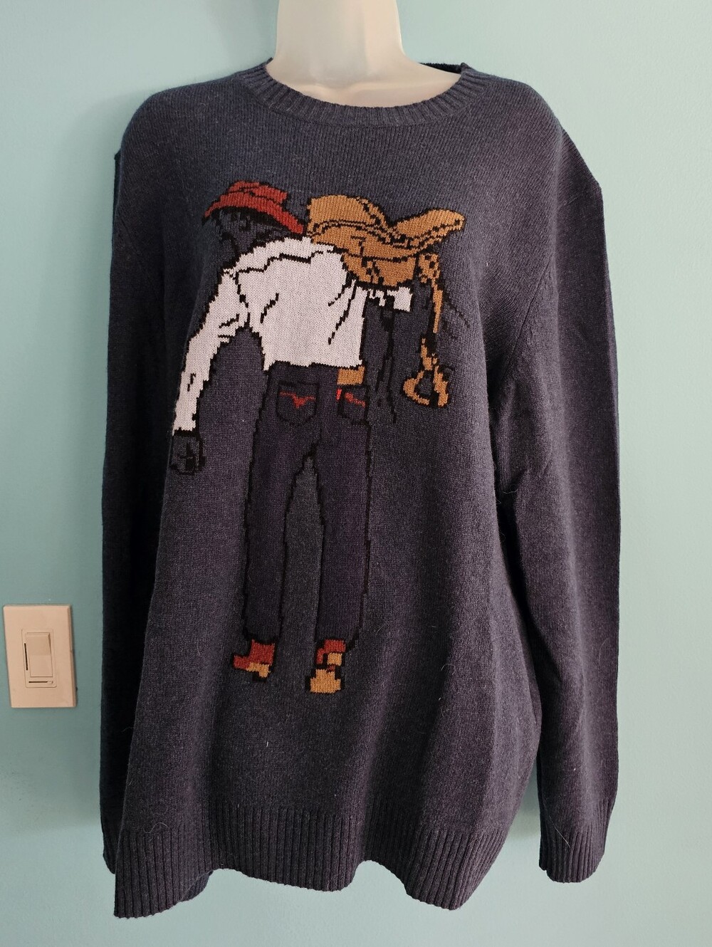 Levi's Navy Cowboy Graphic Pullover Sweater